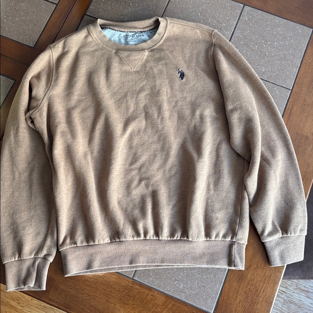 U.S. Polo Assn. Brown Crewneck Sweatshirt